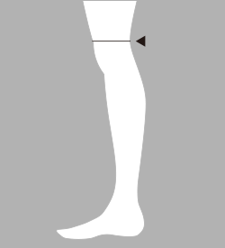 膝上囲採寸: 補足イメージ